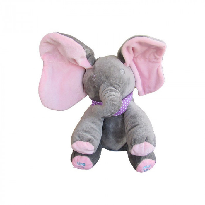 Jucarie de plus elefantelul Dumbo 30 cm, cu baterii