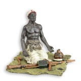 Vanzator de arme-statueta din bronz pictat WB-28