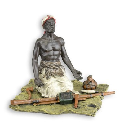 Vanzator de arme-statueta din bronz pictat WB-28 foto