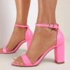 Sandale roz cu toc gros Ingrid 125, 39, 40