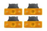 4 x 4 LED Indicator luminos lateral remorca Camion Reflector galben 12 v