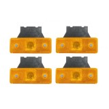 4 x 4 LED Indicator luminos lateral remorca Camion Reflector galben 12 v
