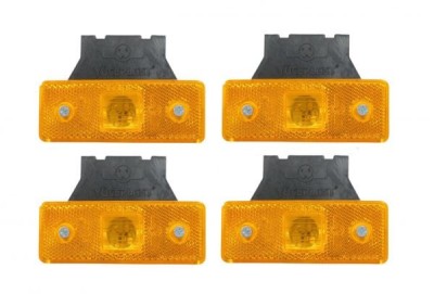 4 x 4 LED Indicator luminos lateral remorca Camion Reflector galben 12 v foto