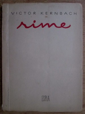 Victor Kernbach - Rime (1956) foto