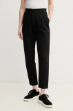 MACKAGE pantaloni femei, culoarea negru, fason tigareta, high waist, MARIANA
