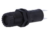 Clemă siguranțe cilindrice 5x20mm 10A neagră 250VAC pe panou