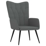 VidaXL Scaun de relaxare, gri &icirc;nchis, 62x68,5x96 cm, material textil