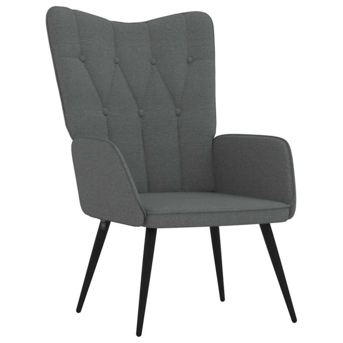 vidaXL Scaun de relaxare, gri &icirc;nchis, 62x68,5x96 cm, material textil