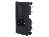 Conector alimentare AC soclu tată 10A 250V IEC 60320