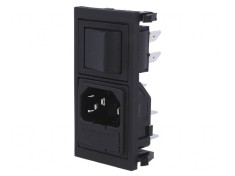 Conector alimentare AC soclu tată 10A 250V IEC 60320
