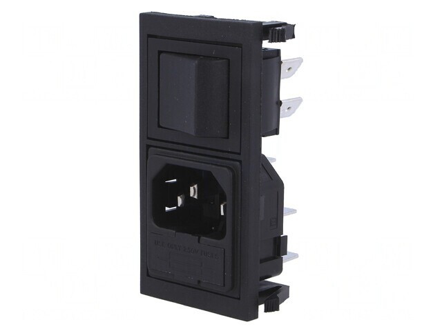 Conector alimentare AC soclu tată 10A 250V IEC 60320