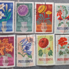 Romania 1964 Lp 581 flori de gradina 8v. stampilat