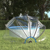 Cupolă pentru piscină, rotund, 406x203 cm, PVC, vidaXL