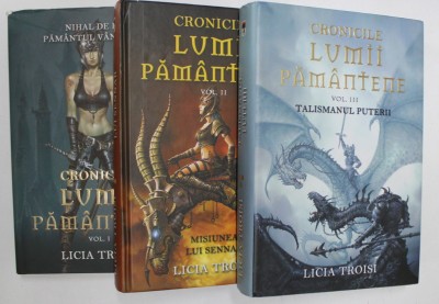CRONICILE LUMII PAMANTENE , VOLUMELE I - III de LICIA TROISI , 2009 foto