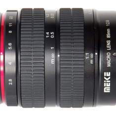 Obiectiv Macro Meike 85mm F2.8 pentru Canon EOS EF-Mount Full Frame DESIGILAT