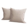 Set 2 huse pernute decorative din catifea cu fermoar, 45x45 cm, Madison, densitate 700 g/ml, Sand Dollar
