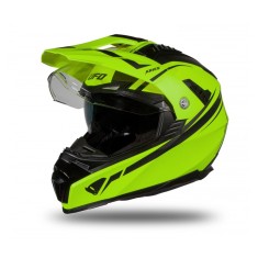 Casca Enduro/ATV UFO Aries galben fluor mat cu viziera foto