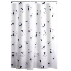 RIDDER Perdea de du? Textile, imprimeu cu pisici foto