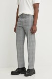 HUGO pantaloni barbati, culoarea gri, mulata, 50531957