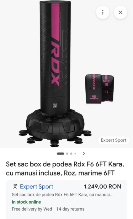 Sac kickbox de podea + manusi 950 ron