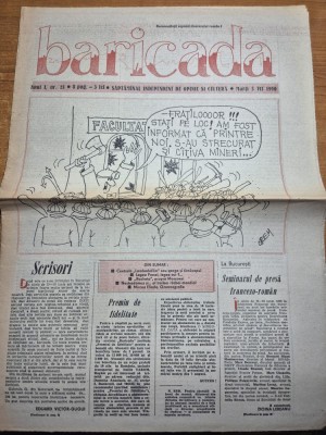 ziarul baricada 3 iulie 1990 foto