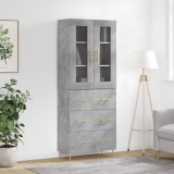 VidaXL Dulap &icirc;nalt, gri beton, 69,5x34x180, lemn compozit