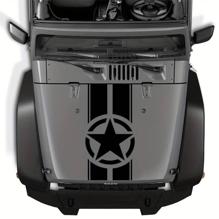Sticker autoadeziv pentru vehicule Off Road, model &quot;Army Star&quot;, dimensiune 90 x