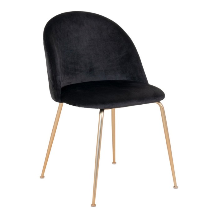 Scaun de masă Geneve negru-alamă