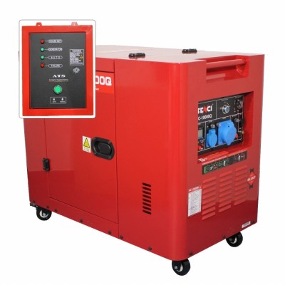 Generator insonorizat SENCI SC10000Q ATS putere maxima 8 kW 230V motor Diesel ATS inclus foto