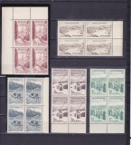 ROMANIA 1964 LP 585 PUNCTE TURISTICE LA MUNTE BLOCURI DE 4 TIMBRE MNH