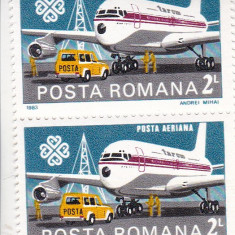 ROMANIA 1983 LP 1079 ANUL MONDIAL AL COMUNICATIILOR PERECHE MNH