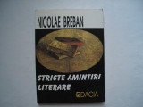 Stricte amintiri literare - Nicolae Breban, 2001, Dacia