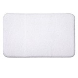 Covoras Decorativ din Blana Artificiala, Dreptunghiular, Alb, 80x50cm, CMCLASS