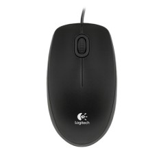 Mouse optic Logitech cu fir USB, 800 DPI, negru, 3 butoane, ambidextru