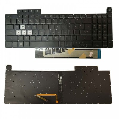 Tastatura Laptop Gaming, Asus, TUF A16 Advantage Edition A16 FA617N, FA617NS, FA617NSR, FA617NT, FA617NTR, iluminata, RGB, neagra, layout US foto