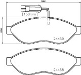 Set placute frana fata BREMBO P23143