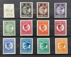 Romania Lp 86 d Carol II nedantelat filigran PTT nestampilat foto