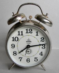 Ceas desteptator ARADORA, cu 4 rubine produs la Arad anii 60, merge doar alarma foto