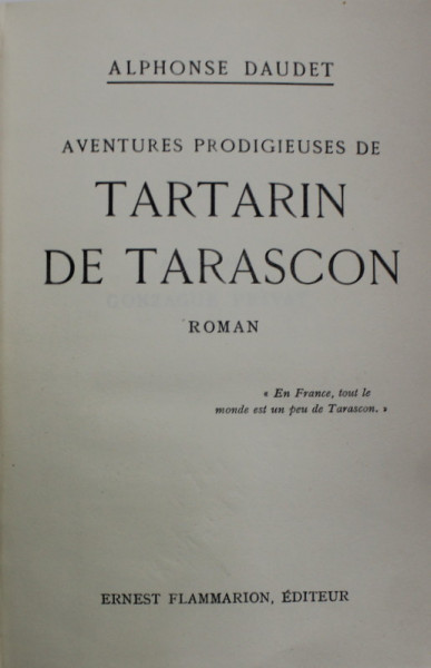 AVENTURES PRODIGIEUSES DE TARTARIN DE TARASCON , roman par ALPHONSE DAUDET , 1935
