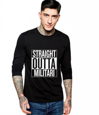 Bluza barbati neagra - Straight Outta Militari - L foto