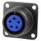 Conector circular aluminiu negru 14S 97