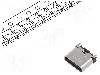 Conector USB C, versiune USB 2.0, verticala, GCT - USB4145-03-0070-C