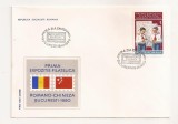 P1 Plic FDC-Prima zi a emisiunii -Prima expozitie filatelica Romano-Chineza 1980