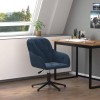 Scaun Birou Pivotant Albastru Catifea vidaXL, Inaltime Reglabila, 56x61.5x(72-80) cm