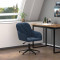 vidaXL Scaun de birou pivotant, albastru, catifea 344855