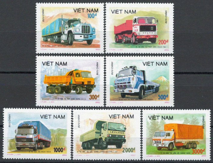 Vietnam 1990 Mi 2131/37 MNH - Camioane