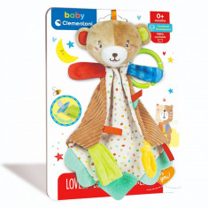 Jucarie zornaitoare din material textil, Clementoni, Lovely Bear