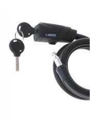Antifurt bicicleta Dispozitiv de blocare biciclete spiralat cu Cheie 150cm Negru