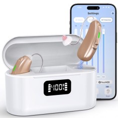 Aparat Auditiv Reincarcabil Digital x2 NeoHGS Premium, Sunet Clar, Hands-Free, Bluetooth, Incarcare Rapida, Operare Simpla, Design Modern, Ecran Bater
