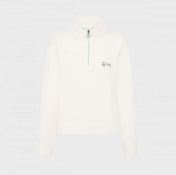 Mercedes AMG Petronas hanorac de damă 1/4 Zip Relaxed Fit Off-White F1 Team 2024 - L